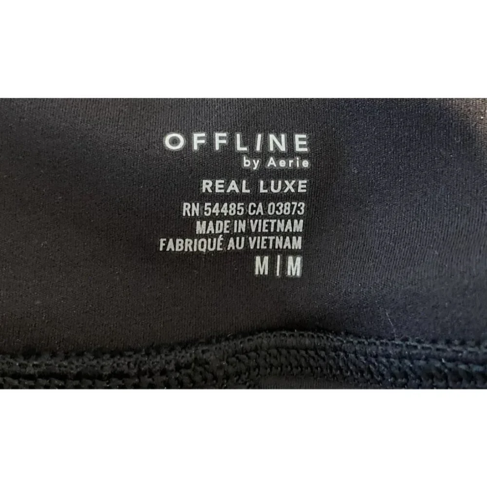 NWT Offline By Aerie Real Luxe Faux Leather Skirt Skort Black Size Medium M New
